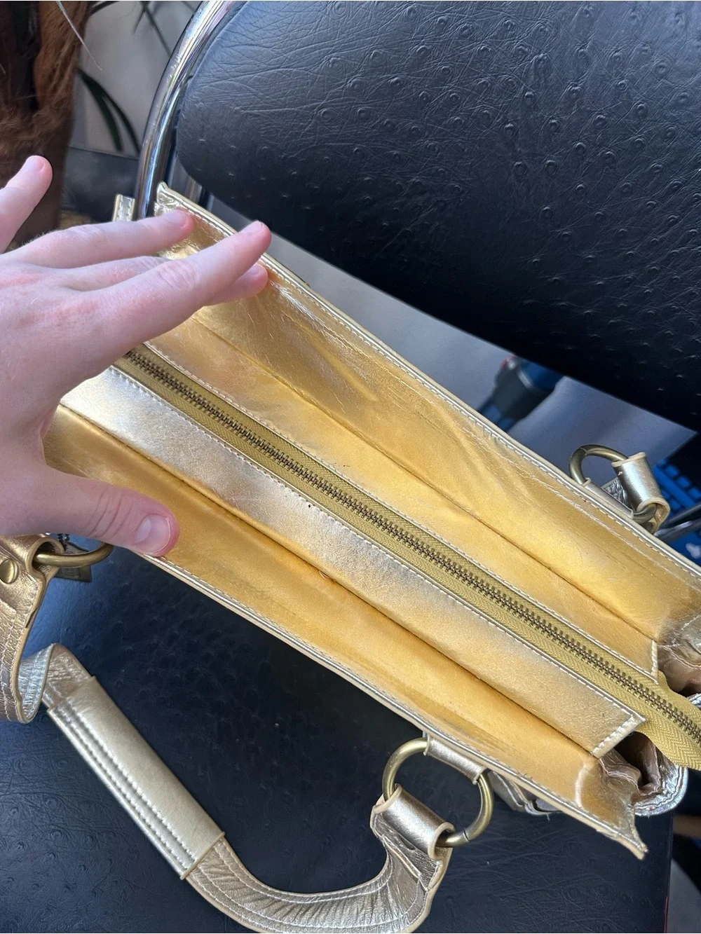 Vintage Coach Gold Patchwork Shoulder Bag